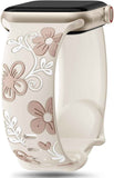 witzon floral band compatible with apple watch 40mm 41mm 38mm 42mm 44mm 45mm 46mm 49mm silicone dressy strap