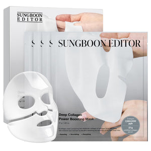 sungboon editor deep collagen overnight mask, 37gx4ea, original hydrating collagen face mask, 2,160,000ppb
