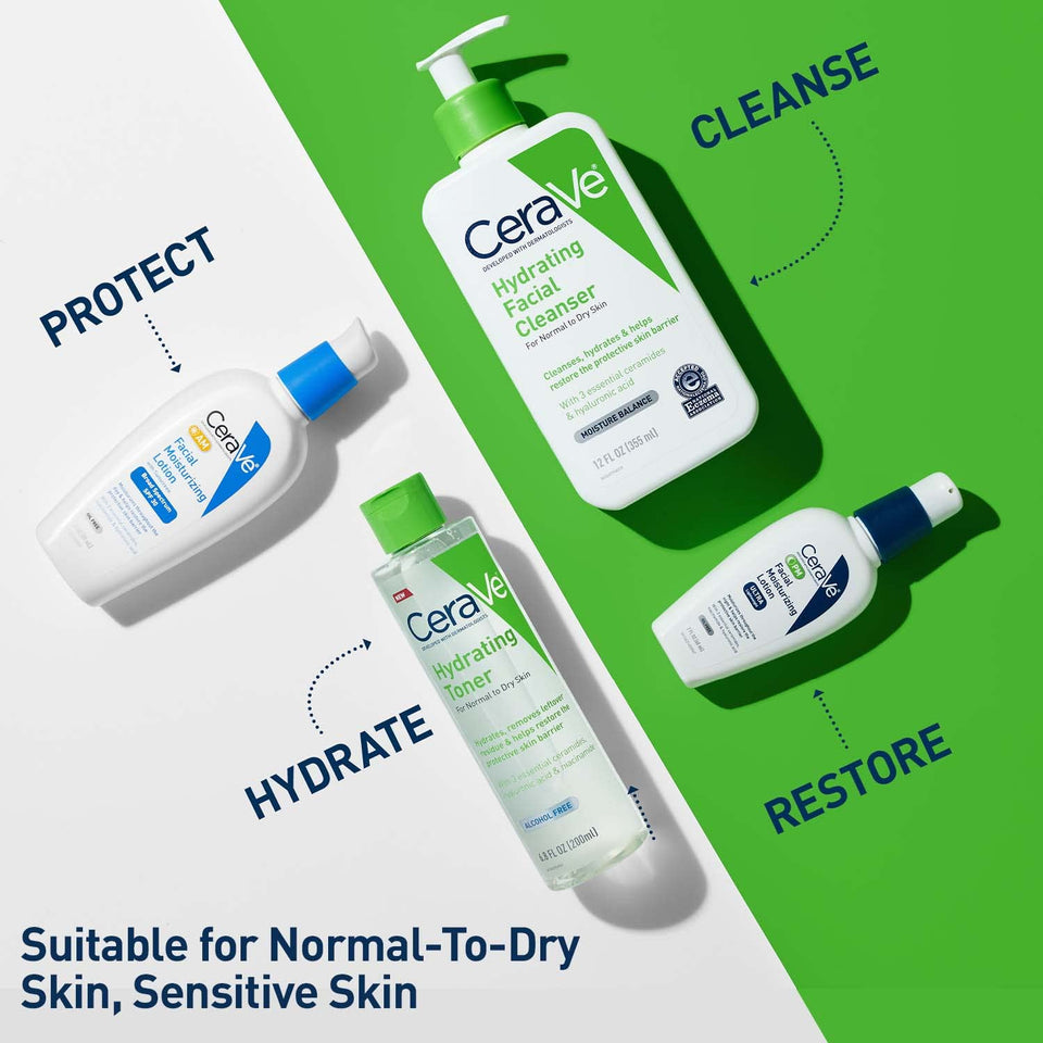 ceraVe Hydrating Toner for Sensitive Dry Skin, 6.8 Fl Oz, Fragrance-Free, Non-Comedogenic