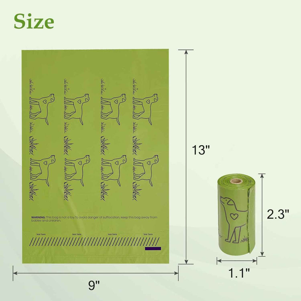 Lavender scented dog poop bags, 240 count, 13" x 9", leakproof, strong, and sturdy
