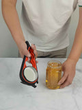 Otstar Jar Opener Bottle Opener and Can Opener for Weak hands, Seniors with Arthritis and Anyone with Low Strength, Mutil Jar Opener Get Lids Off Easily (Black and Red)