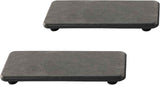 2 Pcs Water Absorbing Stone Trays, Kitchen/Bathroom Sink Soap Dish, Diatomite Tray Used for Hand Soap & Cosmetic Bottles in The Modern Home, 3.15" W x 8.7" L, White