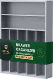ROYAL CRAFT WOOD Luxury Bamboo Kitchen Drawer Organizer - Silverware Organizer, Utensil Holder & Cutlery Tray Drawer Dividers for Flatware (9 Slot, Natural)