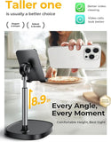 LISEN Cell Phone Stand Adjustable for iPhone Phone Holder for Desk, Office Desk Accessories Computer PC for iPhone Stand Gaming Essentials Fit Otterbox Case Phones Switch Kindle iPad Air Tablet 4-10in