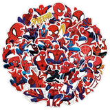 50pcs Spiderman Stickers for Water Bottle, Cool SuperHero Movie Waterproof Vinyl Decal for Kids Teen Adult Laptop Skateboard Phone Travel Case Bike Guitar Computer