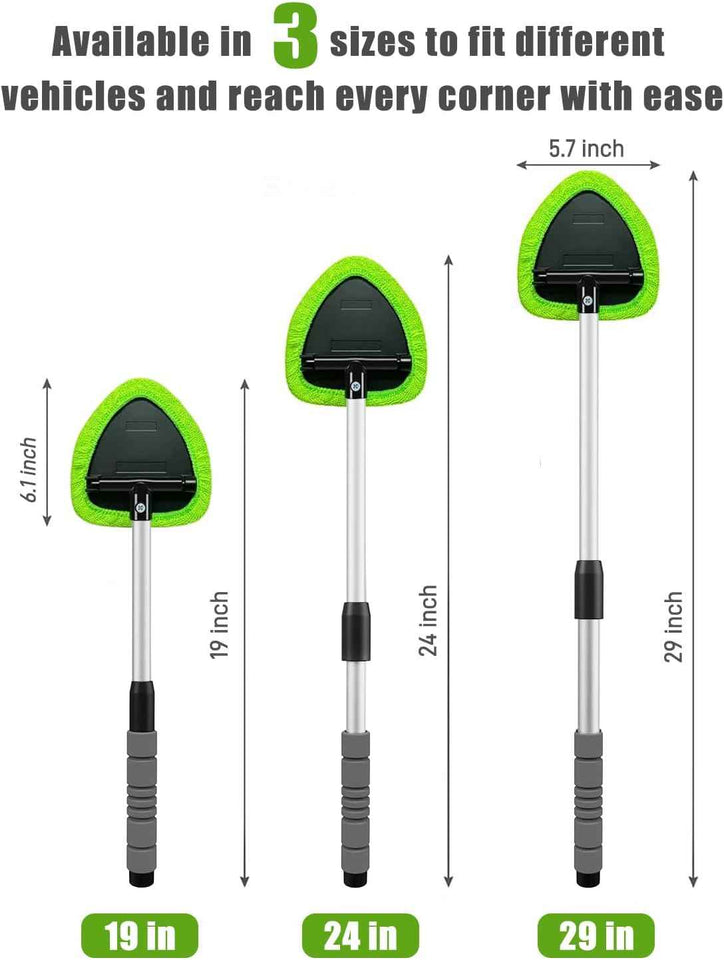 xin dell windshield cleaner tool extendable handle microfiber pads car home window cleaning