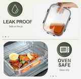 KOMUEE 10-Pack 30oz Glass Meal Prep Containers with Lids, Airtight Food Storage, Microwave, Freezer, and Dishwasher Safe