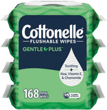 Cottonelle Fresh Feel Flushable Wet Wipes, Adult Wet Wipes, 8 Flip-Top Packs, 42 Wipes Per Pack (336 Total Wipes), Packaging May Vary