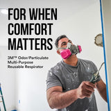 3M P100/OV Odor/Particulate Multi-Purpose Reusable Respirator 65021, NIOSH-APPROVED Organic Vapor Cartridge, Medium