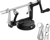 Apple Peeler Corer, Long lasting Chrome Cast Magnesium Alloy Apple Peeler Slicer Corer with Stainless Steel Blades and Powerful Suction Base for Apples and Potato(Red)