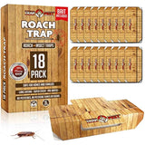 Roach Traps Indoor Sticky (18 Pack) - Glue Traps for Roaches Bug Traps with Roach Bait Traps - Long Lasting Non-Toxic Children and Pet Friendly - Trap a Pest