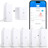 GoveeLife 2.0 WiFi Hygrometer Thermometer 6 Pack, Smart Humidity Temperature Sensor with App Notifications, Temperature Humidity for Bedroom, Wine Cellar, Basements（Only Support 2.4G Wi-Fi）