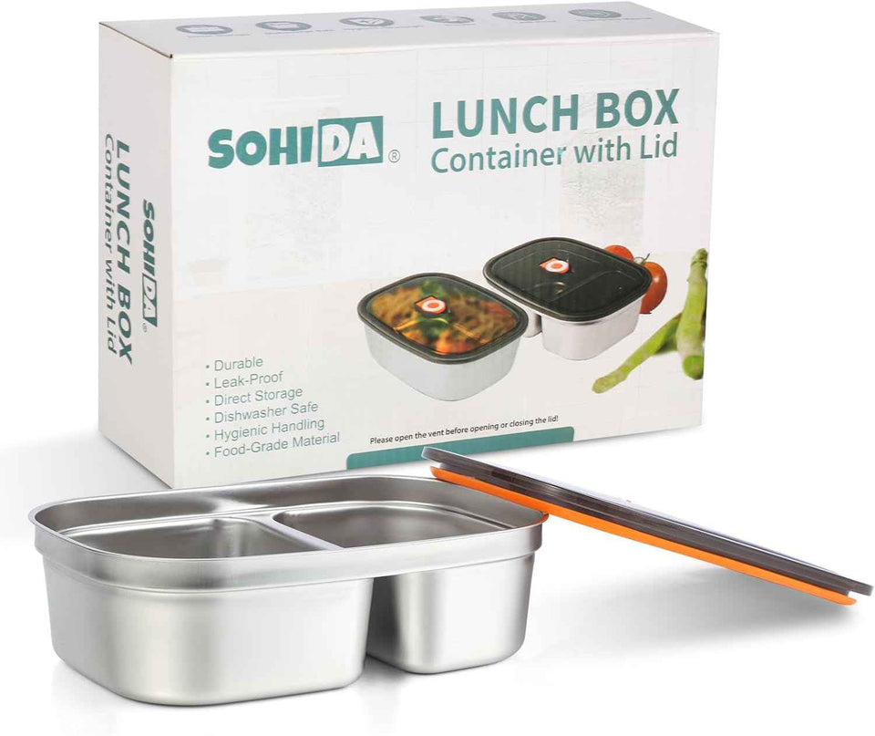 100W Cordless Electric Lunch Box for Adults & Men, Rechargeable Battery Powered Heated Lunch Box, 1.2L Portable Food Warmer Lunchbox with 5-Sided Heating for Work Car Outdoor Use
