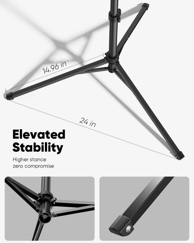 todi 86 tripod for smartphone with flexible arm and selfie stick remote, extra-length legs for video recording, compatible with iphone and android