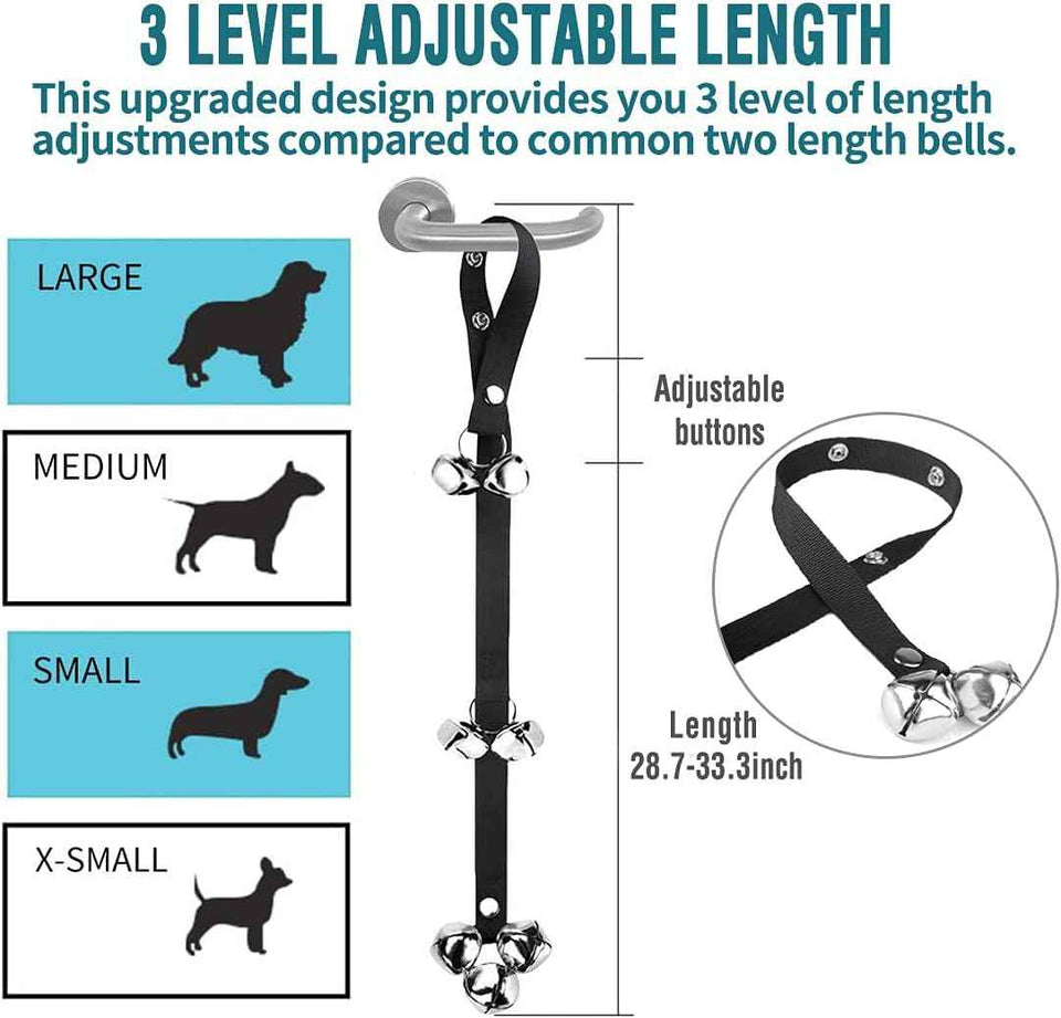 BLUETREE 7 Extra Large Loud Dog Doorbells for Potty Training Adjustable Door Bells
