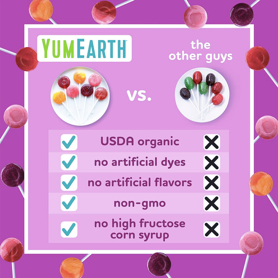 yumearth organic vitamin c pops variety pack, 40 assorted fruit flavors, allergy friendly, gluten free, non-gmo, vegan