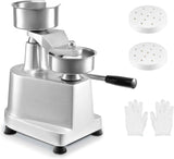 VEVOR Commercial Burger Patty Maker, 100mm/4inch Hamburger Beef Patty Maker, Heavy Duty Food-Grade Stainless Steel Bowl Burger Press Machine, Kitchen Meat Forming Processor with 1000 Pcs Patty Papers