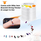 Paxcoo Elastic Bracelet String Cord Stretch Bead Cord for Jewelry Making and Bracelets Making