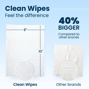 Clean Skin Club XL Premium fragrance-free face wipes, extra moist makeup remover w/ exfoliating side, (30 Ct)
