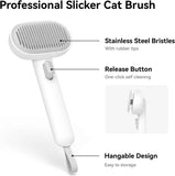 Aumuca cat brush for shedding and grooming indoor cats with long or short hair