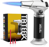 TBTEEK Butane Torch with Safety Lock & Adjustable Flame for Cooking, BBQ, Baking, Brulee, DIY Soldering