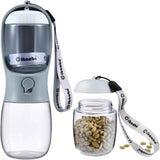 Dog Water Bottle with Food Container, Travel Puppy Water Bowl, Portable Pet Dispenser, Dog Gift Stuff Accessories Items, Puppy Essentials Necessities for Yorkie Cat Walking and Hiking