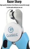 gonicc dog & cat nail clippers with safety guard and free nail file for professional pet grooming