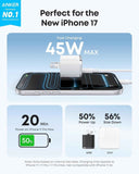 Anker 45W Fast Charging Compact Foldable Plug USB C Charger Block for iPhone Mac Pixel iPad Samsung Galaxy