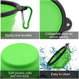 dog collapsible bowls 2 pack small blue+green for cats dogs portable pet feeding watering travel
