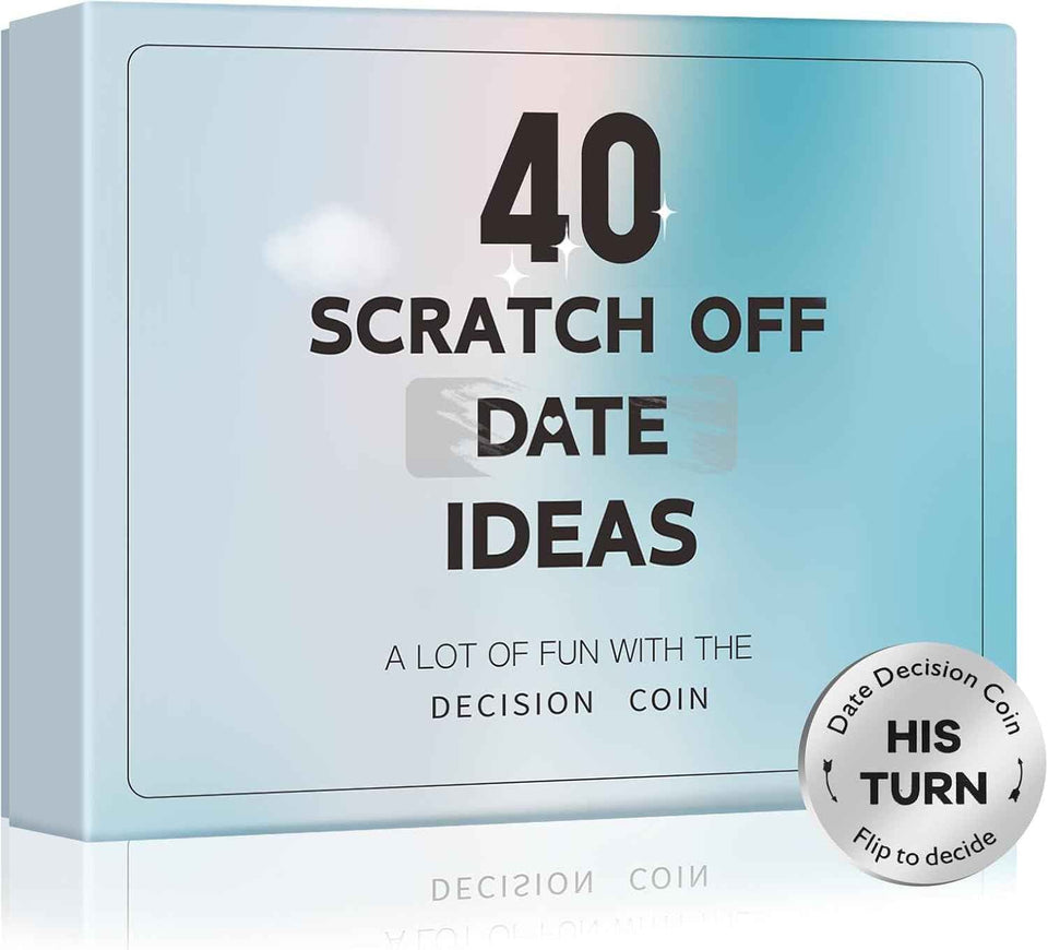 Valentines Day Gifts for Him and Her, 40 Scratch Off Date Ideas and Games