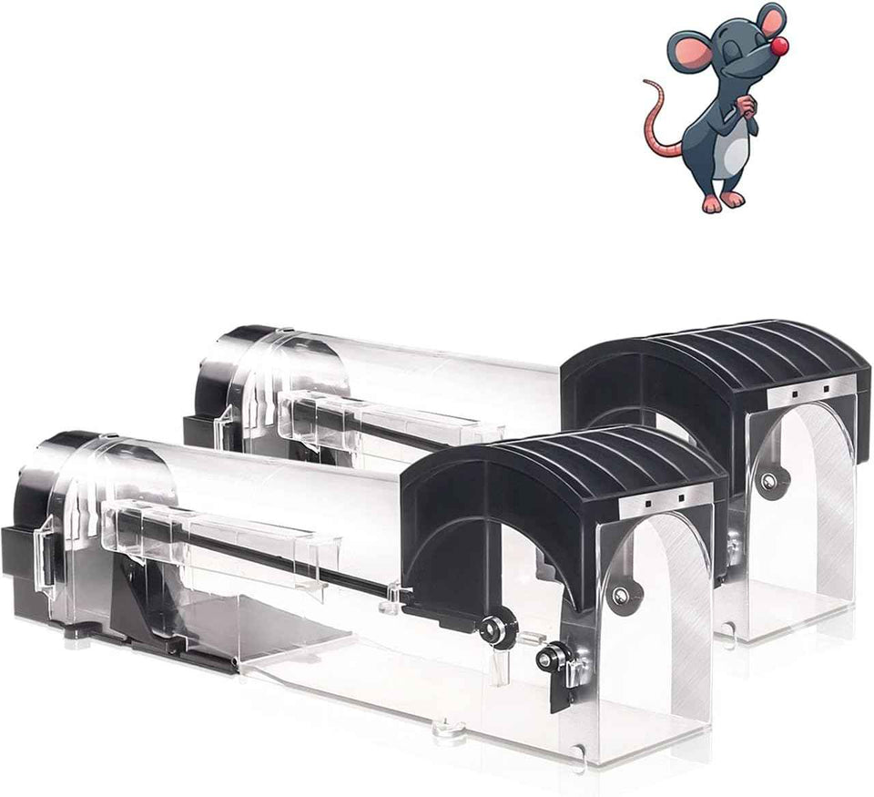 Humane Mouse Traps, 12 inches Enlarged No Kill Rat Live Traps for Chipmunks, Reusable Catch and Release Mice, Pet and Children Friendly Mouse Trap That Work