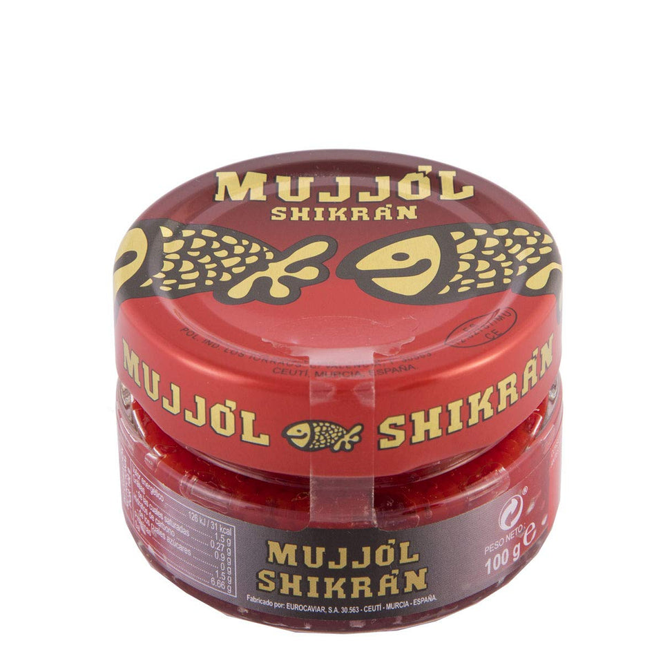 Eurocaviar - Shikran - Sampler pack: 4 x 0.88 oz Mullet Roe Black Caviar Pearls + Mullet Roe Red Caviar Pearls + Smoked Salmon Caviar Pearls + Anchovies Caviar Pearls [Premium Caviar Alternative]