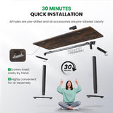 SIAGO Electric Standing Desk Adjustable - 63 x 24 Inch Sit Stand up Desk with Cable Management - 3 Memory Preset Adjustable Height Table