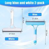 3-in-1 Window Cleaning Scraper with Squeegee and Sprayer - Blue