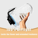 Mason Jar Pour Spout Lid for Wide Mouth Mason Jars with Airtight Handle