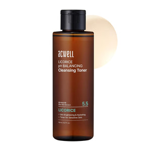 acwell licorice pH balancing cleansing toner 5.1 fl.oz. - ph5.5 hydrating makeup cleansing astringent for sensitive skin