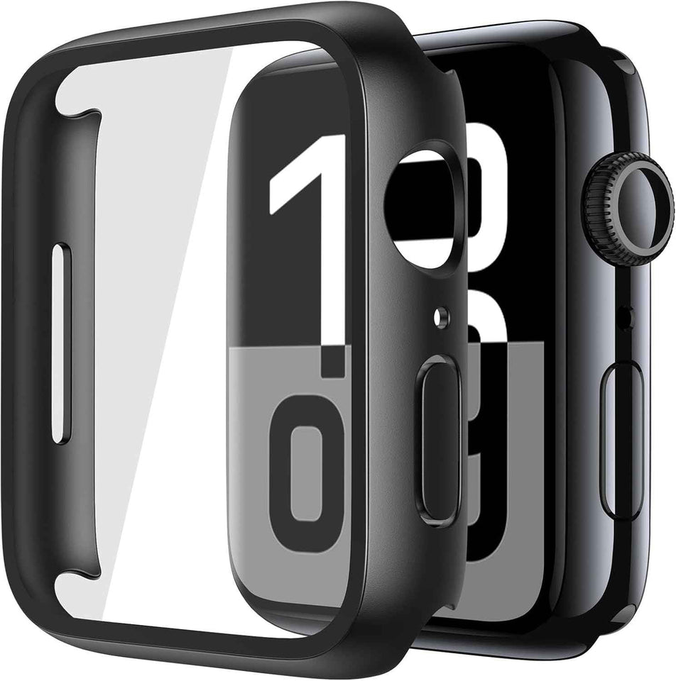 Misxi tempered glass case for Apple Watch Series 7 (2021) 46mm and Series 6 watch