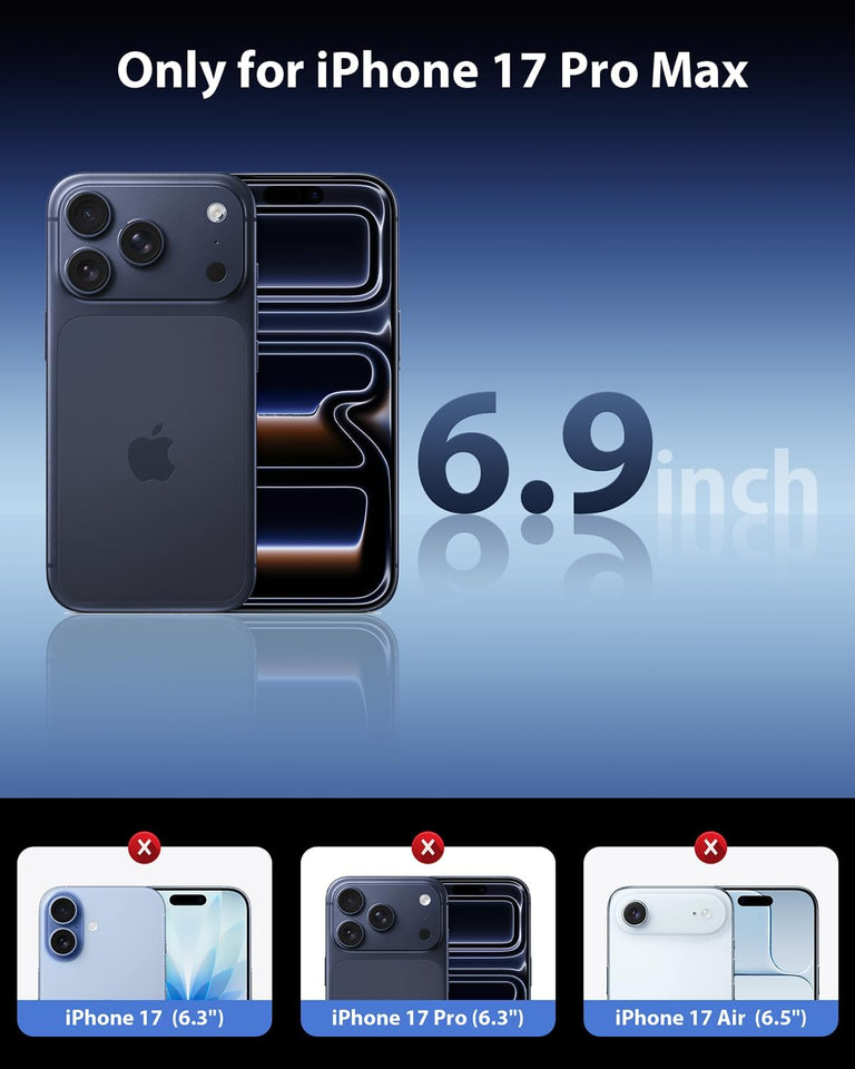Mkeke for iPhone 17 Pro Max Case Clear, [Not Yellowing] [Military-Grade Drop Protection] Protective Clear for Apple 17 Pro Max Case with Shockproof Bumper 2025
