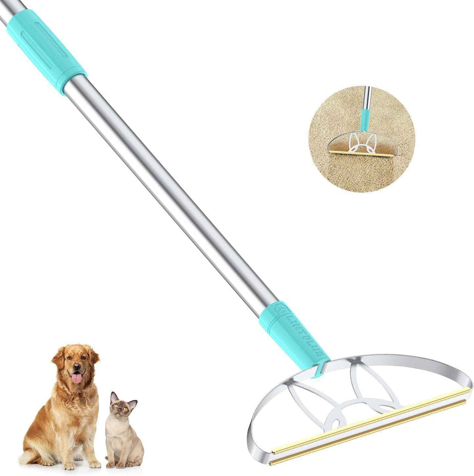 Deep Cleaner Pro Pet Hair Remover-Special Cat Hair Remover Multi Fabric Edge and Carpet Rake Scraper by LINTPLUS-Dog Hair Remover for Rugs,Couch & Pet Towers-Easy to Every Hair!