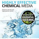 Fluval premium bituminous carbon filter media for aquariums, 3-count 100-gram nylon bags, pack of 1