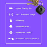 Tile by Life360 Mate - Bluetooth Tracker, Keys Finder and Item Locator for Keys, Bags and More. Phone Finder. Both iOS and Android Compatible. 1-Pack (Black)