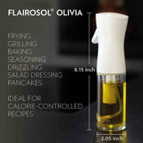 Flairosol Olivia - Original Advanced Oil Sprayer with Patented Technology, Glass Bottle, Golden Leaves