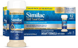 Similac 360 Total Care Infant Formula, Has 5 HMO Prebiotics, Our Closest Prebiotic Blend to Breast Milk, Non-GMO,‡ Baby Formula, Ready to Feed, 2-fl-oz Bottle, Pack of 12