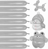100Pcs 260 Balloons White Long Balloons for Balloon Garland Thickening Skinny Latex Twisting Balloon for Animals Modeling Christmas Birthday Wedding Party Decorations