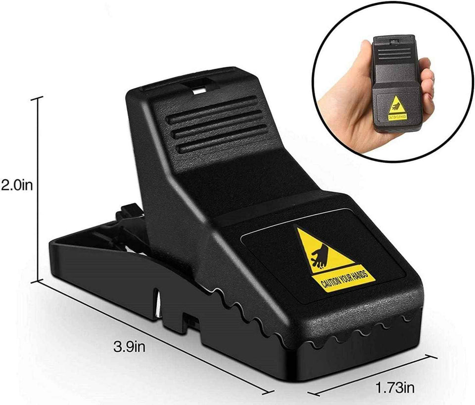 Feeke M01-6Pack Mouse Traps, ABS Plastic and Stainless Steel, 3.9 x 1.7 x 2.0 in, Quick Effective Sanitary Safe Mousetrap Catcher, 6 Pack