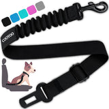 cooyoo dog seat belt 3 piece set adjustable nylon pet safety harness heavy duty elastic