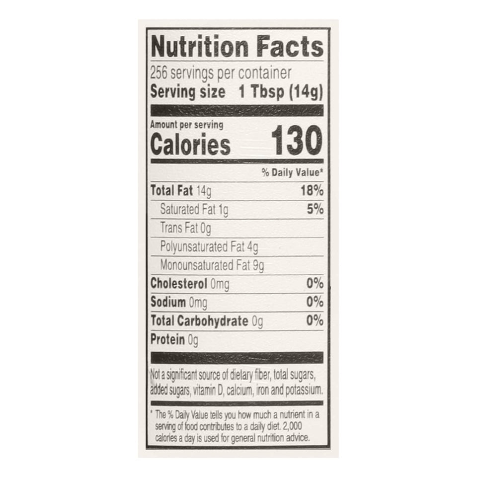 Crisco pure canola oil 1 gallon kosher cholesterol free cooking frying baking