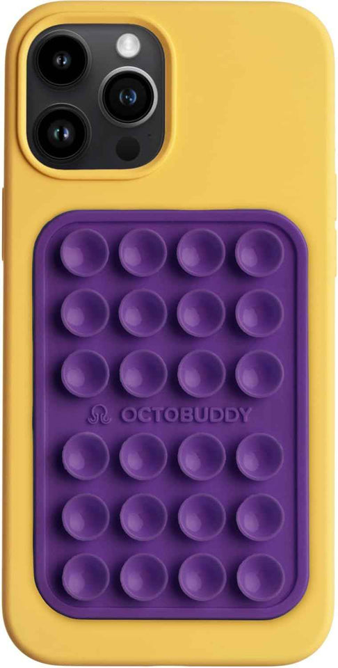 OCTOBUDDY Classic - Silicone Suction Phone Case Adhesive Mount - Hands-Free, Strong Grip Holder for Selfies and Videos - iPhone and Android Compatible - 2.25″ x 3.25″, Chalk Pink