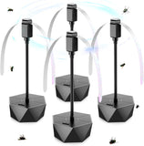 Fly Fans for Tables, Fly Repellent Fan Outdoor Indoor Keep Flies Away, Fly Repellent Fans for Tables with Holographic Blades for Picnic, Party, Restaurant, Kitchen, and BBQ, 4 Pack Black