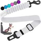 cooyoo dog seat belt 3 piece set adjustable nylon pet safety harness heavy duty elastic